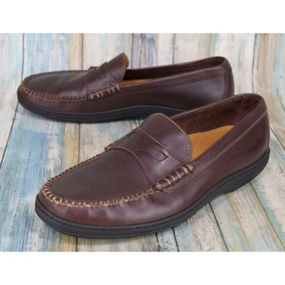 Cole Haan French Cup Penny Loafers Men\'s Size 9.5 Brown Leather Driving Moccasin main image 9